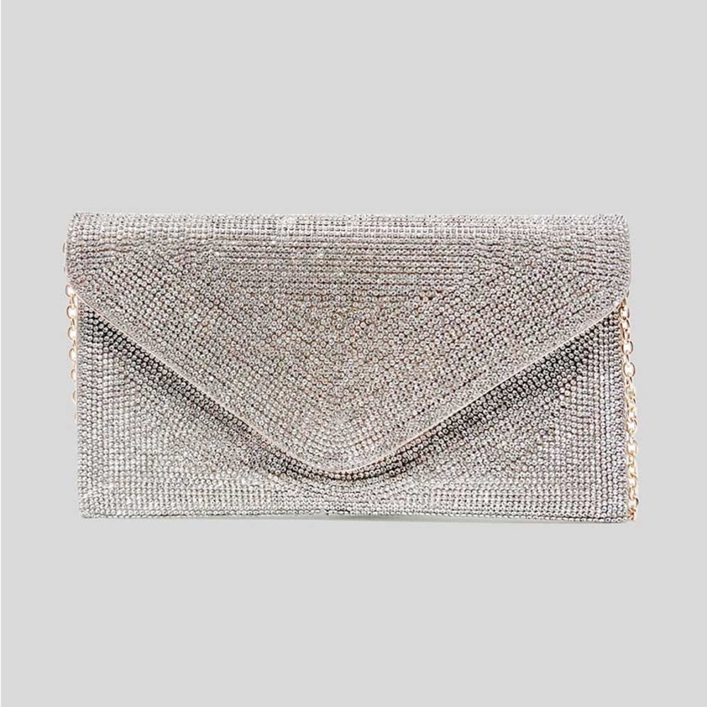 Steve Madden Silver Clutch Bag